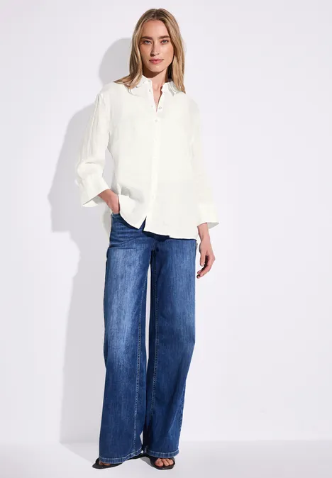 Leinenhemdbluse off white