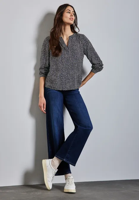 Bedruckte Tunika deep tint blue
