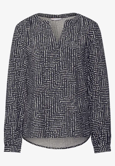 Bedruckte Tunika deep tint blue