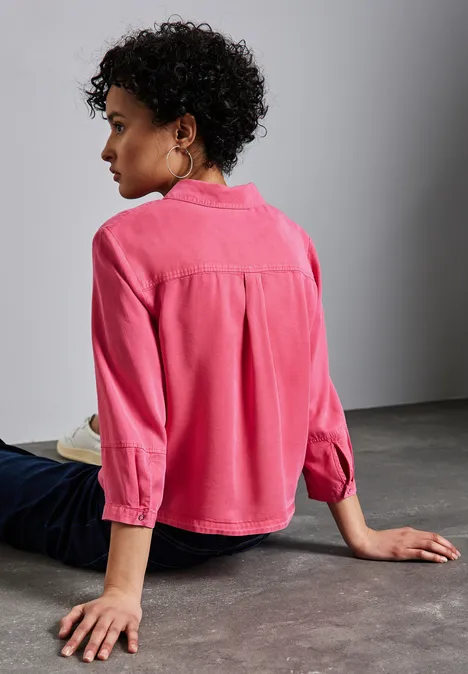 Gewassen blouse sugar coral