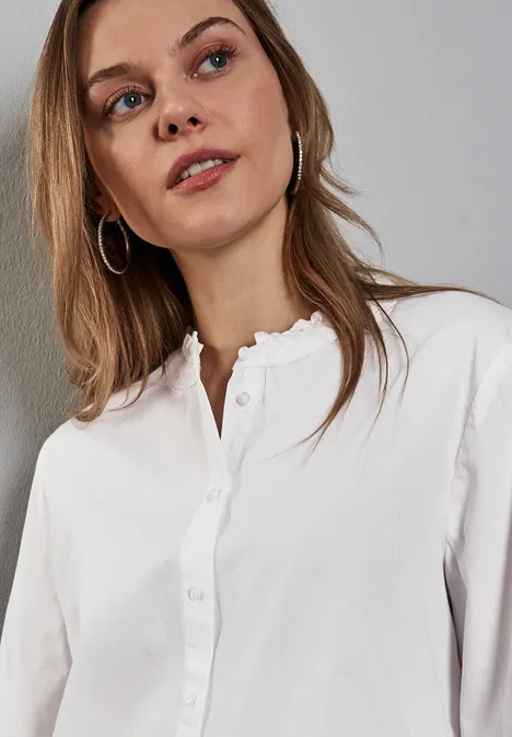 Bluse mit Rüschen-Details White