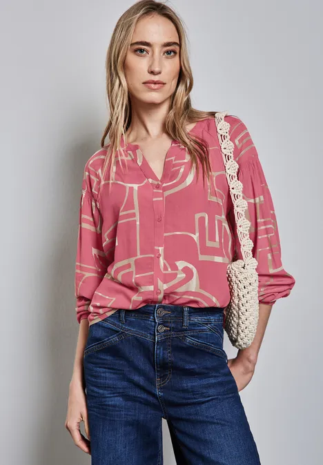 Tunika mit Smock-Details sugar coral