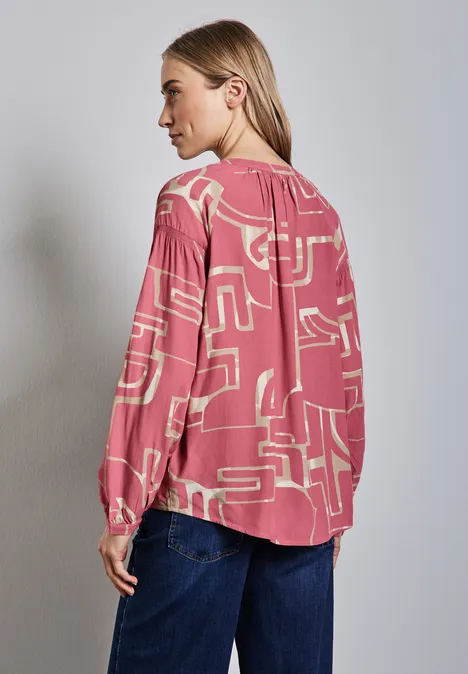 Tunika mit Smock-Details sugar coral