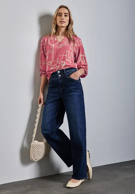 Tunika mit Smock-Details sugar coral