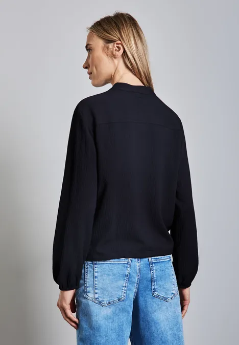 Crinkle-Struktur Overshirt deep tint blue