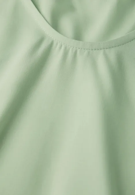 Bluse in Unifarbe soft jade green