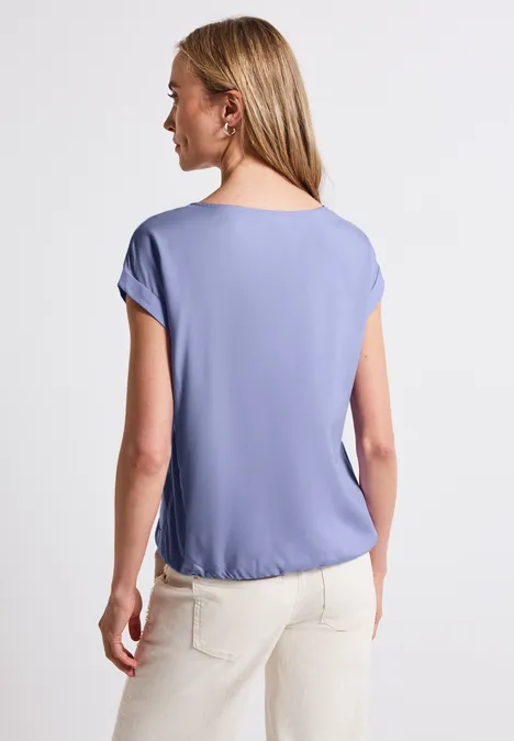 Bluse in Unifarbe viola lilac