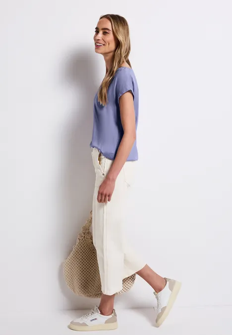 Bluse in Unifarbe viola lilac