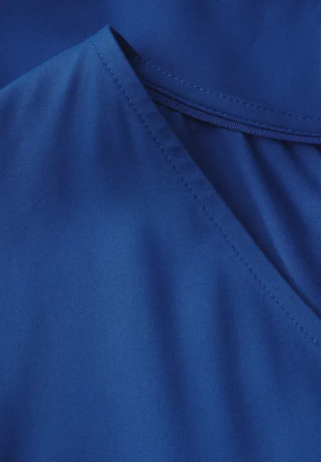 Bluse in Unifarbe dodger blue