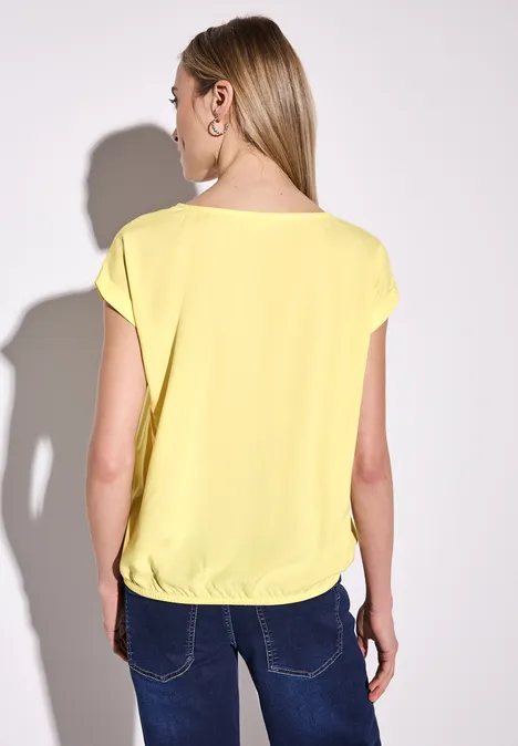 Bluse in Unifarbe solar yellow
