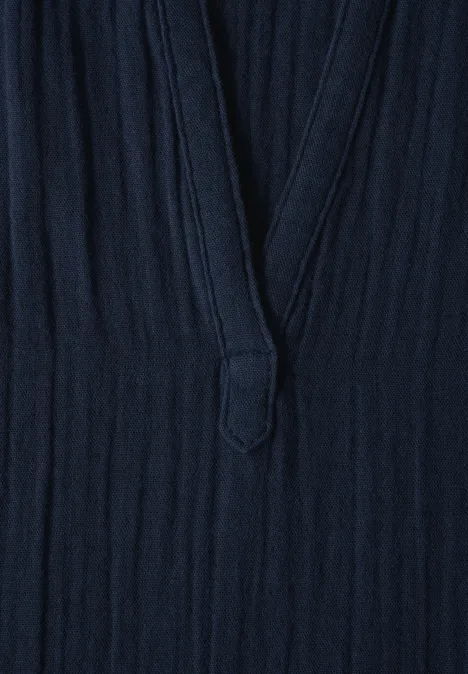 Musselin-Bluse deep blue