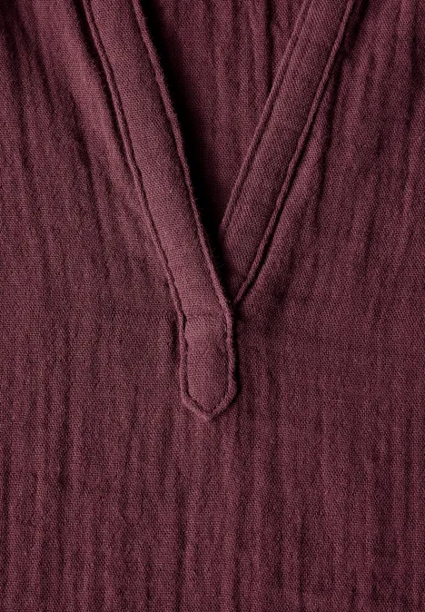 Musselin-Bluse dark cherry red