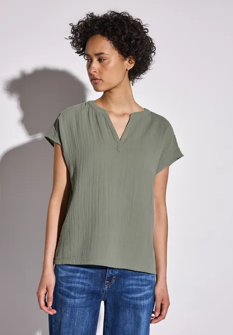 Musselin-Bluse dusty milky green Musselin-Bluse dusty milky green