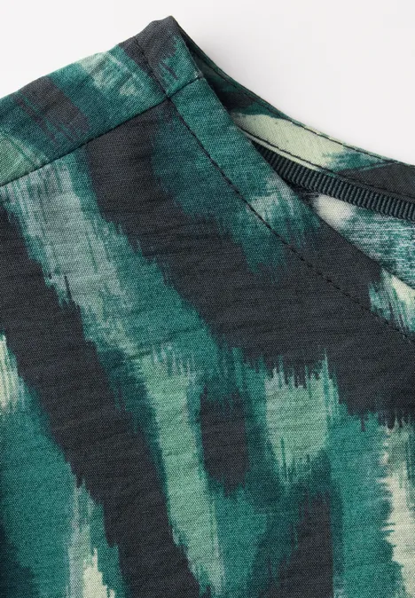 Bluse mit Print hunter green