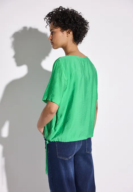 Bluse in Unifarbe tendril green