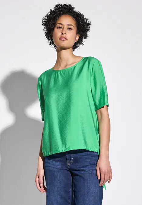 Bluse in Unifarbe tendril green