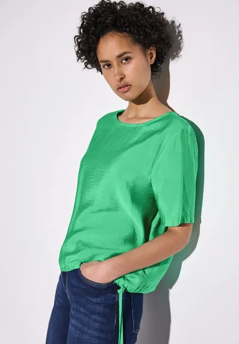 Bluse in Unifarbe tendril green