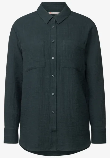 Hemdbluse mit Brusttaschen hunter green