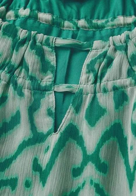 Gemusterte Chiffon-Bluse tendril green