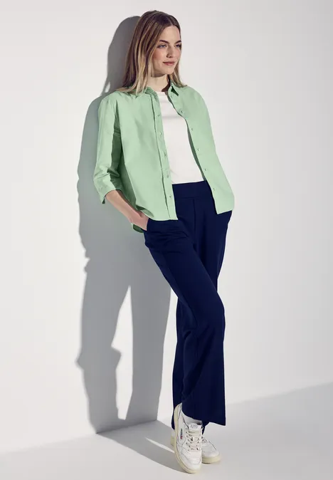 Cordbluse milky green