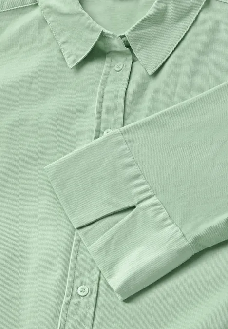 Cordbluse milky green