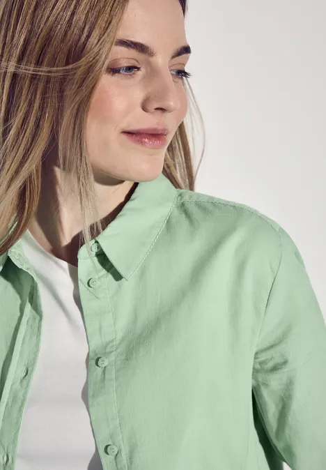 Cordbluse milky green