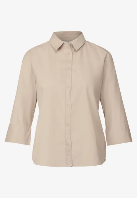 Cordbluse cotton beige