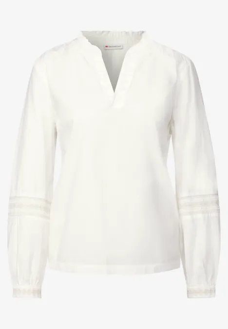 Tunika mit Stickdetail off white