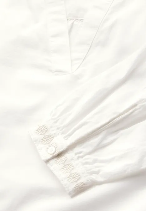 Tunika mit Stickdetail off white