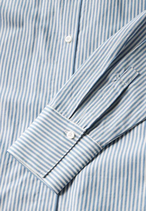 Gestreifte Hemdbluse smoked blue