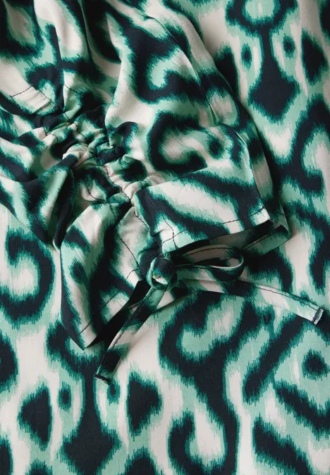 Bluse mit Raffung am Arm hunter green