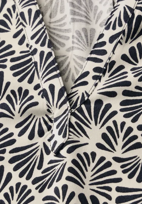 Blouse à manches courtes avec imprimé deep blue