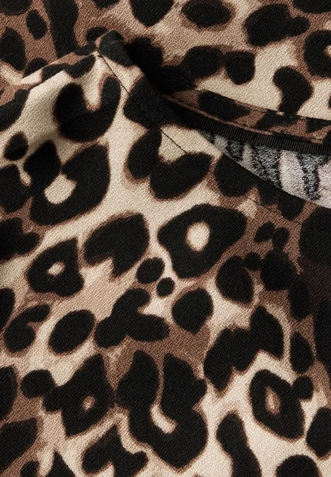 Bluse mit Leo-Muster cub brown