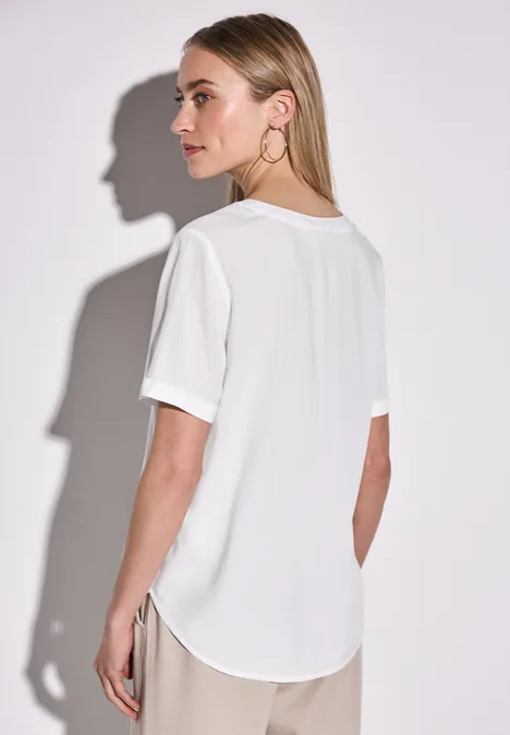 Bluse in Unifarbe White