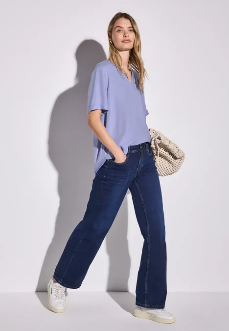 Bluse in Unifarbe viola lilac