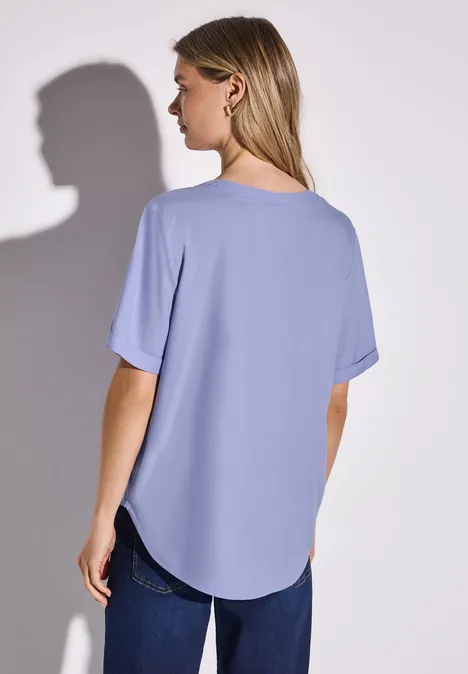 Bluse in Unifarbe viola lilac