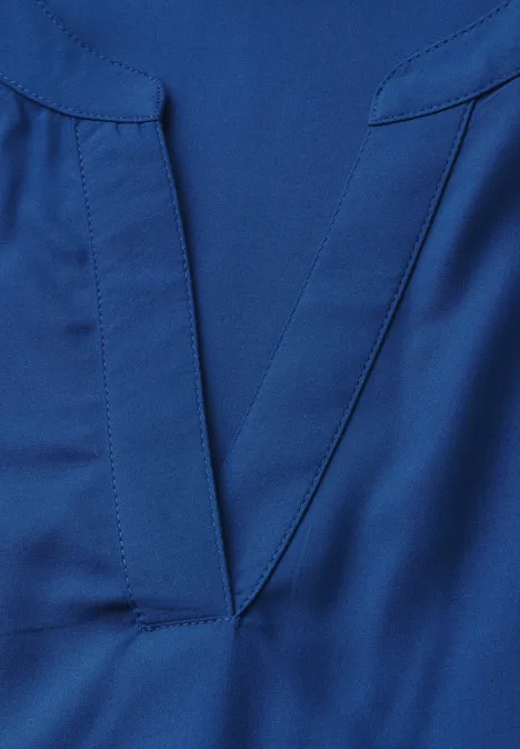 Bluse in Unifarbe dodger blue