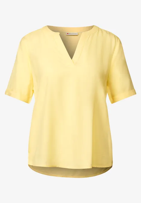 Bluse in Unifarbe solar yellow