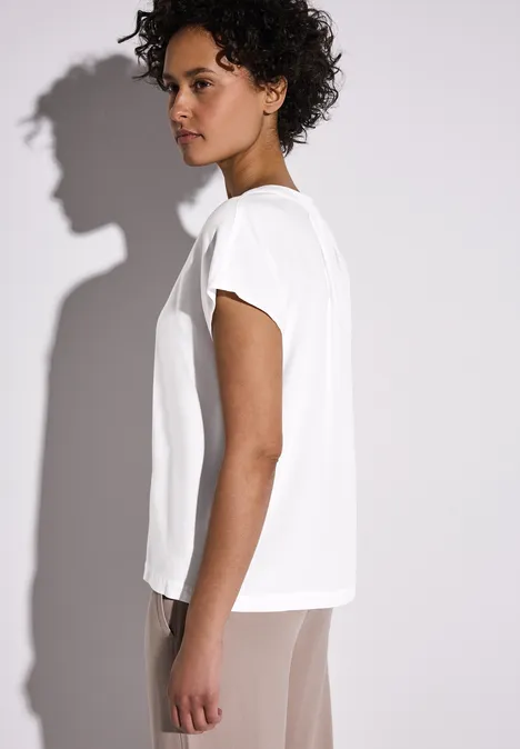 Bluse in Unifarbe White