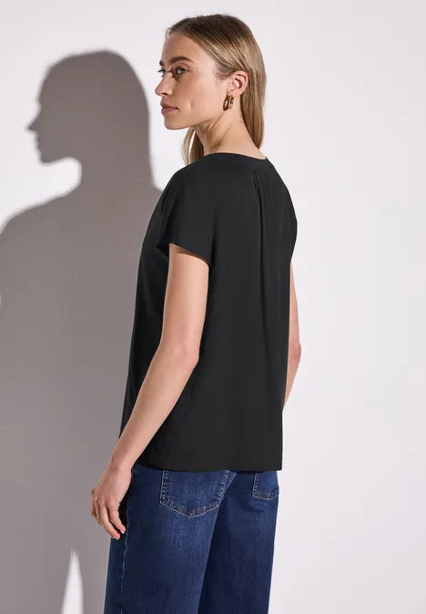 Bluse in Unifarbe Black