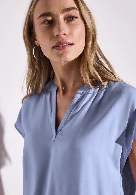 Bluse in Unifarbe viola lilac