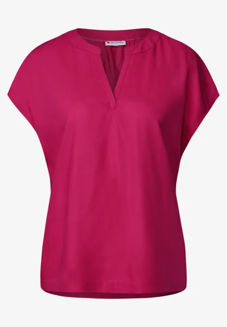 Bluse in Unifarbe juicy berry