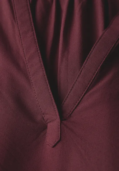 Bluse in Unifarbe dark cherry red