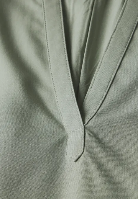 Bluse in Unifarbe dusty milky green