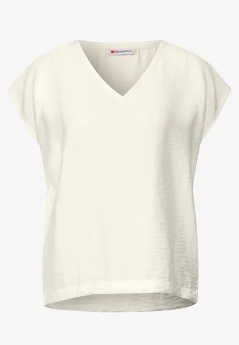 V-Neck Blusenshirt off white