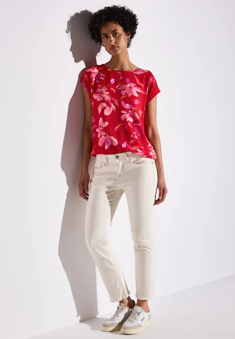 Bedruckte Bluse glory red