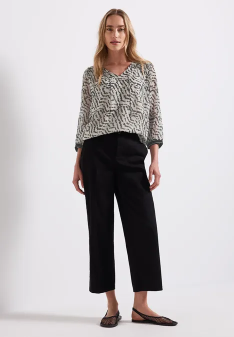 Chiffon-Tunika mit Raffung moonstone sand