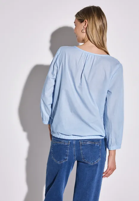 Gestreifte Bluse smoked blue