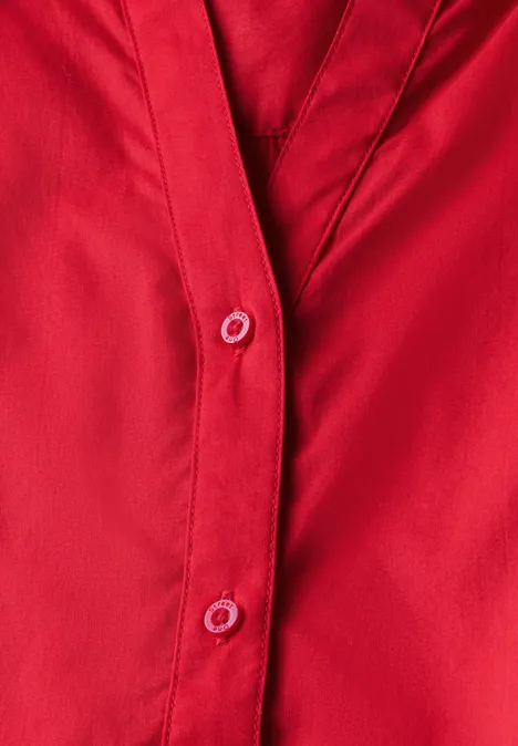 Bluse mit Tapedetails glory red