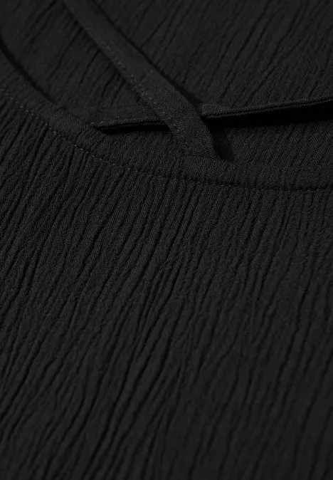 Blusenshirt mit Bänderdetail Black